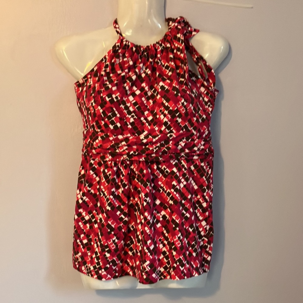 Ann Taylor petites pink halter shirt